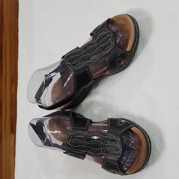 Collections by Clarks Womens Sandals Dark Brown Hook&Loop Sz 7 GUC - Picture 12 of 12